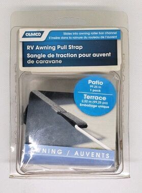 Camco Replacement RV Patio Awning Pull Strap Nylon Black 1/Pk 42505 New And Seal
